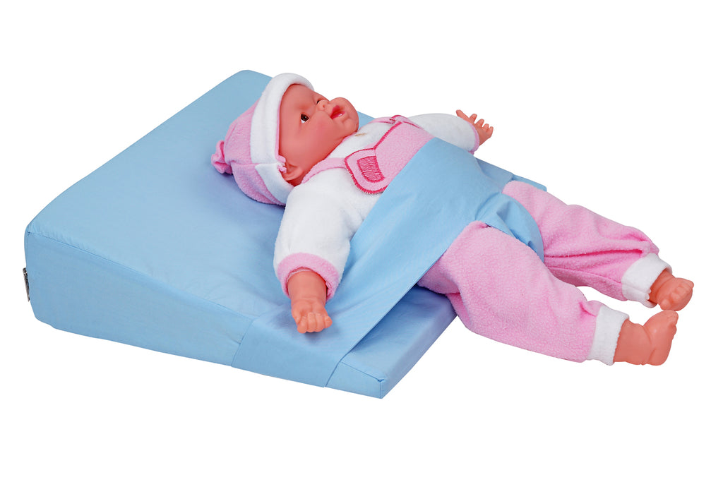Comfeed By Nina Baby Reflux Wedge Pillow With  Adjustable Safety Belt - Light Blue