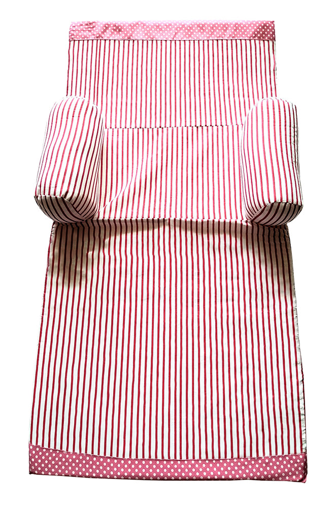 My Stork Story Bag-A-Bed  Red and White Abstract Print
